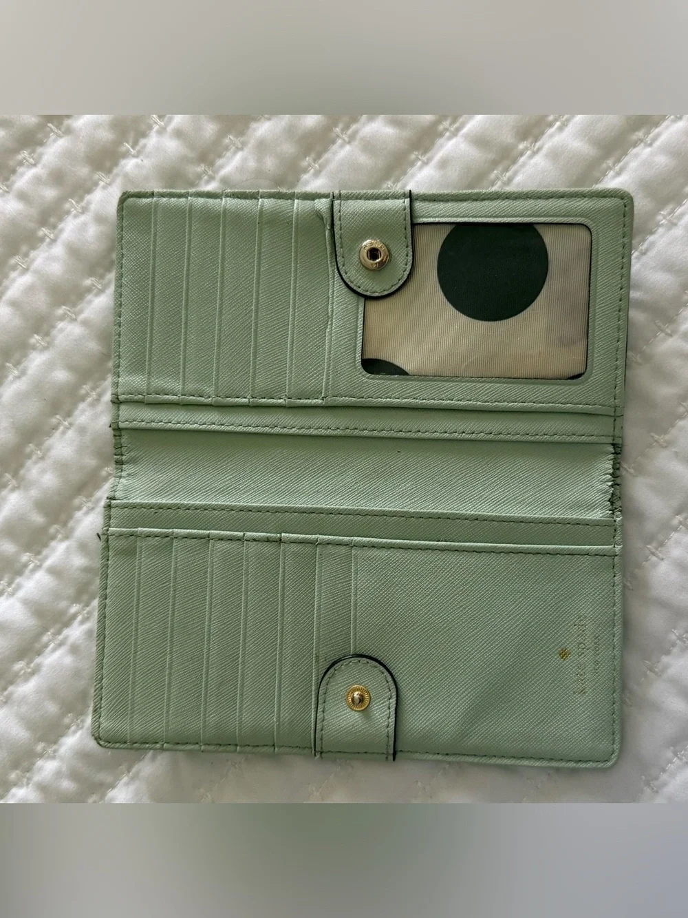 Kate Spade Mint Green Saffiano Wallet